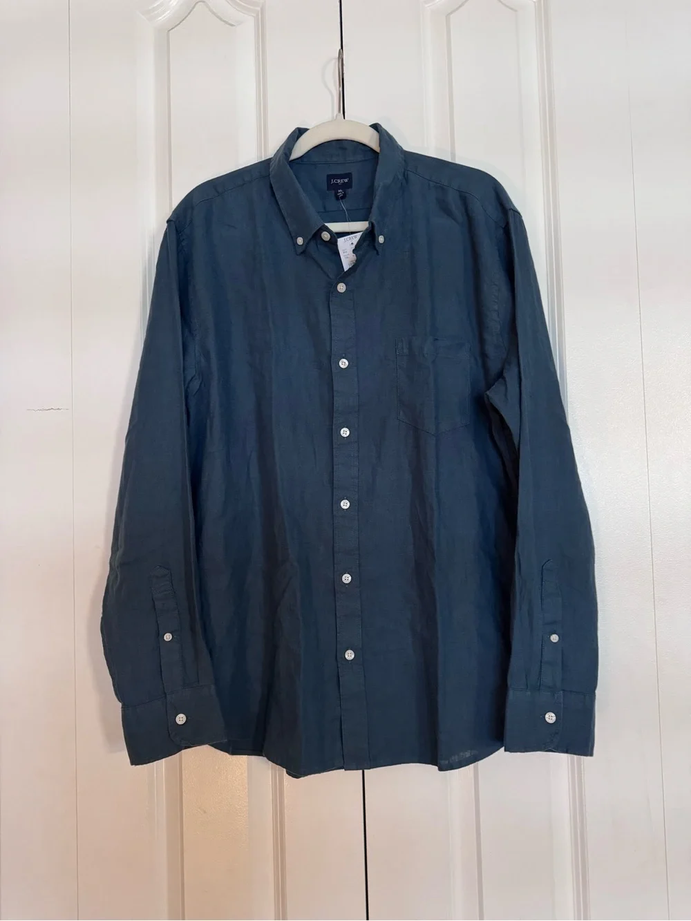 J.Crew Men's 80%Linen/20%Cotton Long Sleeve Shirt